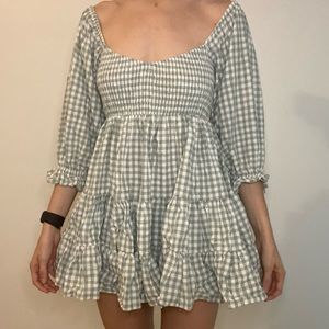 Mini flowey gingham dress